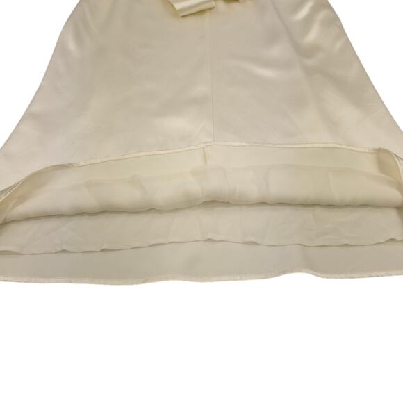 Reformation Corinth Silk Mini Dress Minimalist Bridal Ivory - Picture 8 of 14